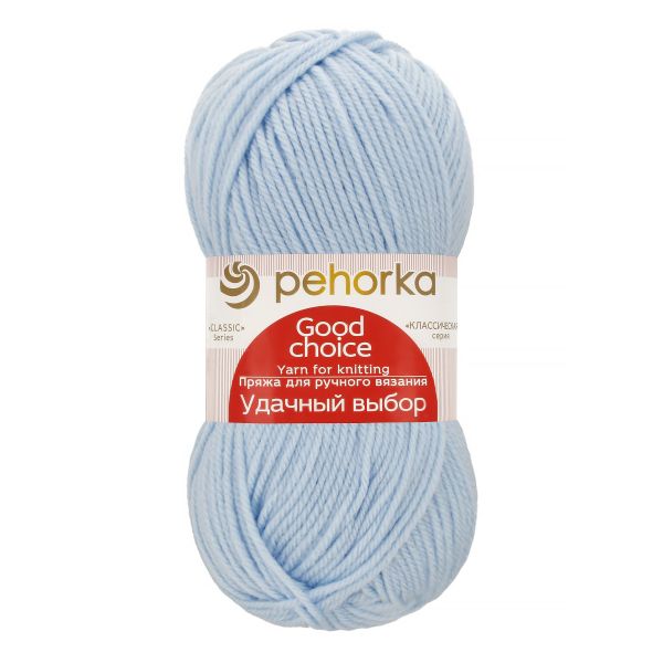 Пряжа Пехорка Удачный выбор / уп.5 мот. по 100 г, 200 м, цв.177 голубое небо