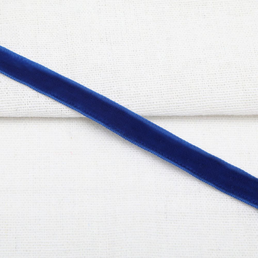 Лента бархатная (тесьма) 10.0 мм / 10±0.5 метров, рис. 8508, цв.14 василек