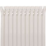 Молния спираль (витая) брючная Т3 (3 мм) 1 зам., н/раз., 20 см, автомат, молоч, 30122, 10 шт