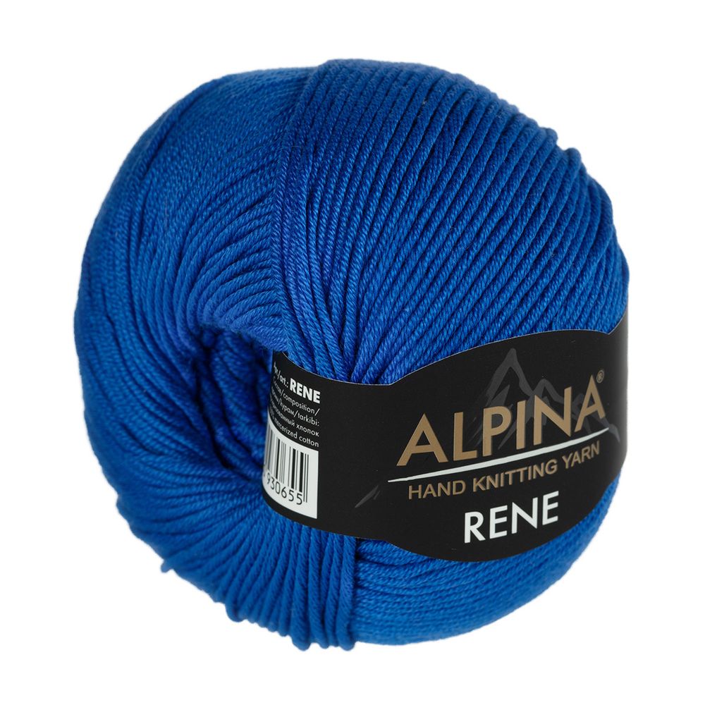 Пряжа Alpina Rene / уп.10 мот. по 50г, 105м, 916 синий