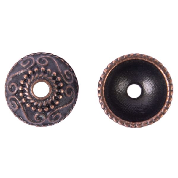 Розетки для бус 10 мм, 20 шт, под античную медь, Zlatka MFR-04