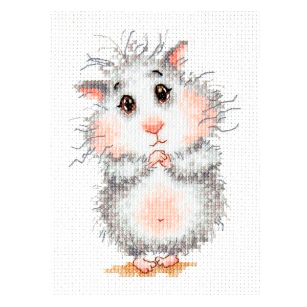 Набор для вышивания нитками Чудесная игла, Купи хомячка!, 9х13 см