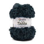 Пряжа Astra Premium (Астра Премиум) Тедди букле / уп.1 мот. по 150 г, 35 м, 04 темный изумруд