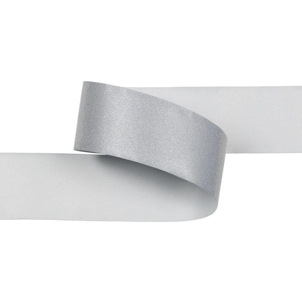 Лента светоотражающая (катафотная) [cpl:420], 20 мм / 50 метров, 100% п/э, серебро, Gamma JF9200