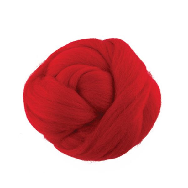 Шерсть для валяния (до 29 мкр), 50 г. 0042 красный, Gamma TFS-050
