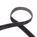 Лента бархатная (тесьма) эластичная 12.0 мм / 16.5±0.5 метра, №602 (18-3906) т.серый, Blitz VRE-12