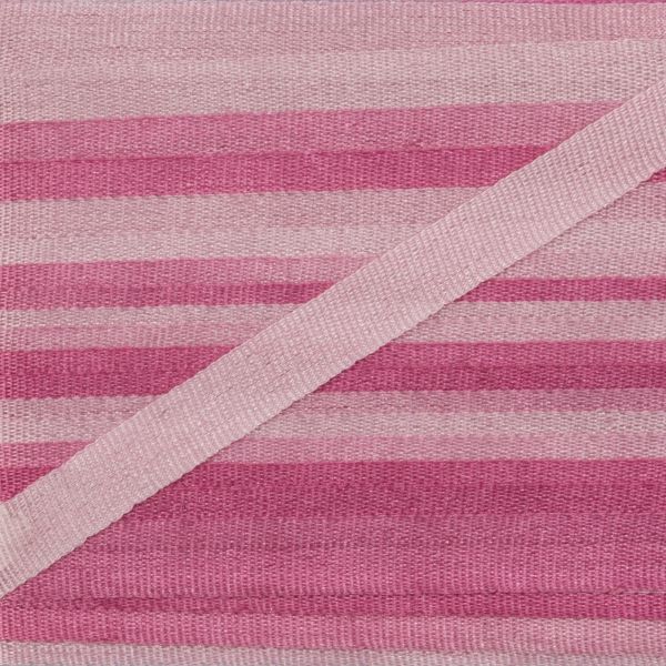 Лента (тесьма) шелковая 4.0 мм / 45.5±0.5 метров, M037 розовый/т.розовый, Gamma SRM-4