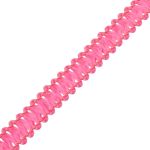 Тесьма отделочная 6 мм / 25 метров, вязаная, рис 9166, розовый, С3702Г17