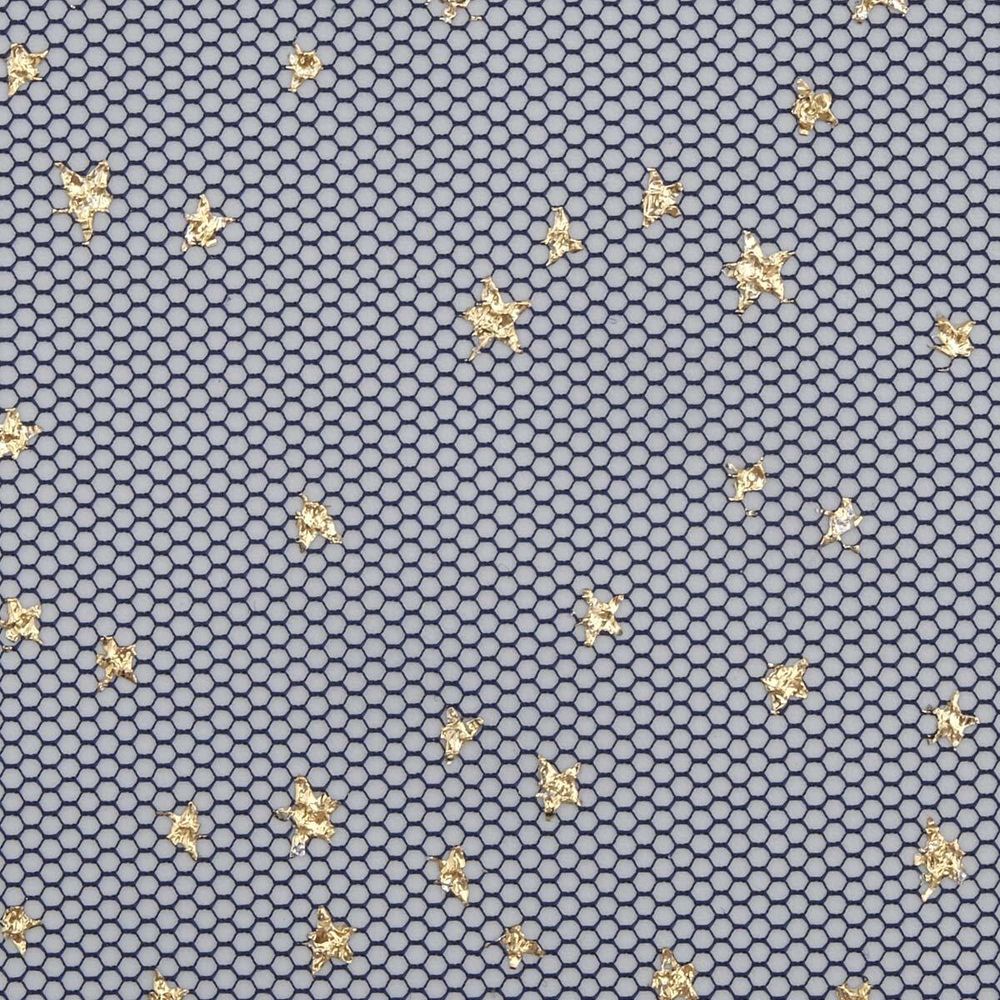 Фатин со звездочками 50х50см (кобальтовый), AR1371