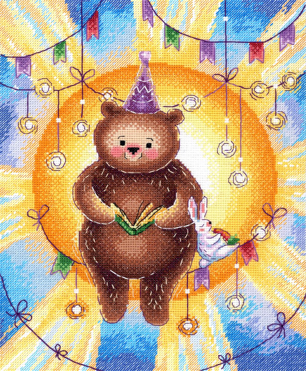 Набор для вышивания нитками МП Студия, Сказка для солнца, 26х21 см