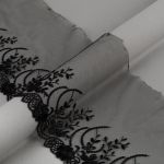 Кружево на сетке 190 мм / 10 м, черный, Gamma GKM-1904