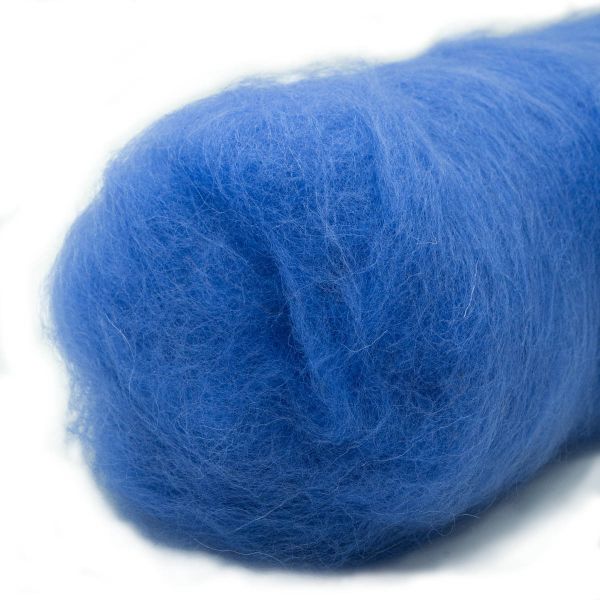 Шерсть для валяния Кардочес 100% п/тонк.шерсть, 100 г Камтекс, цв.017 лесной колокольчик