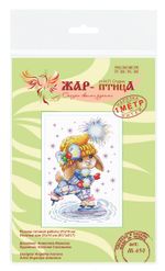 Набор для вышивания нитками МП Студия (Жар-птица), Модная фигуристка 21х14 см