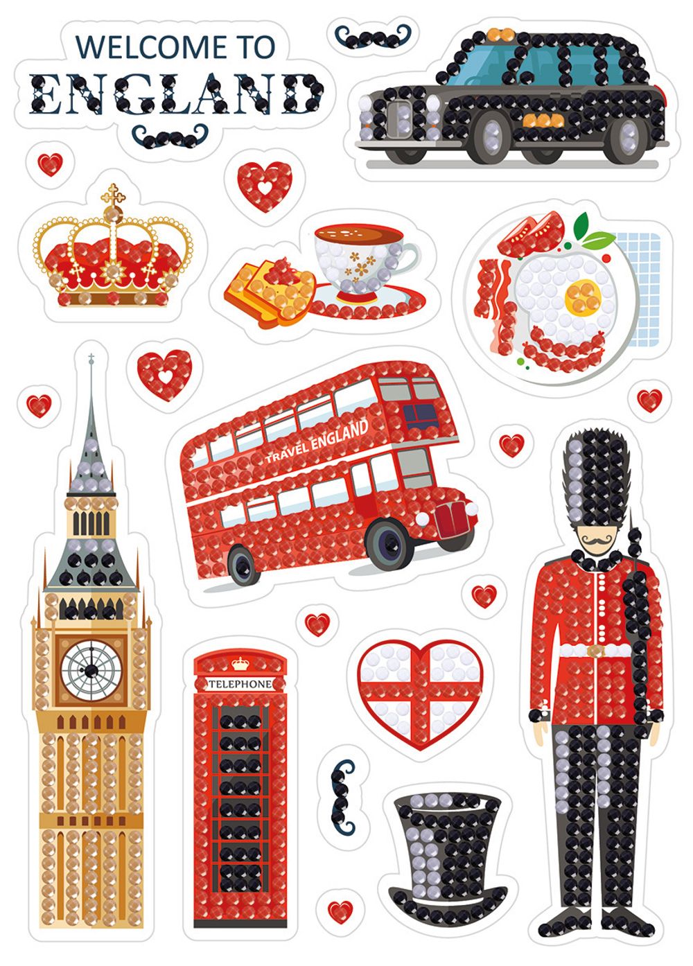 Алмазная (кристальная) мозаика Фрея, наклейки Англия, 14х19.5 см