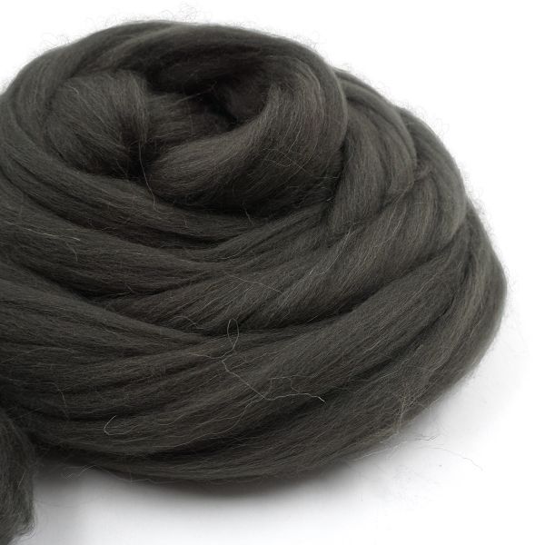 Шерсть для валяния мериносовая тонкая 100%, 100 гр. (35 маренго)