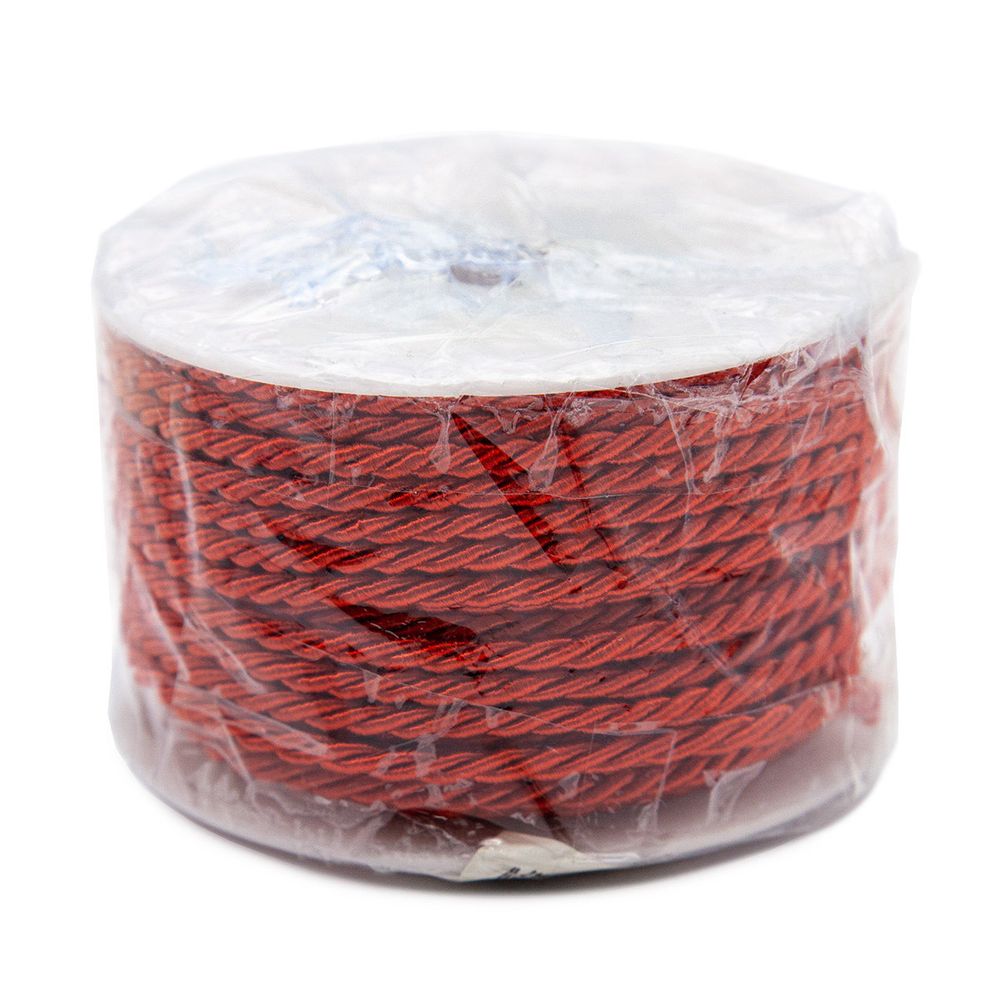 Шнур витой ⌀3.0 мм / 18.29 метров, цв.20 красный