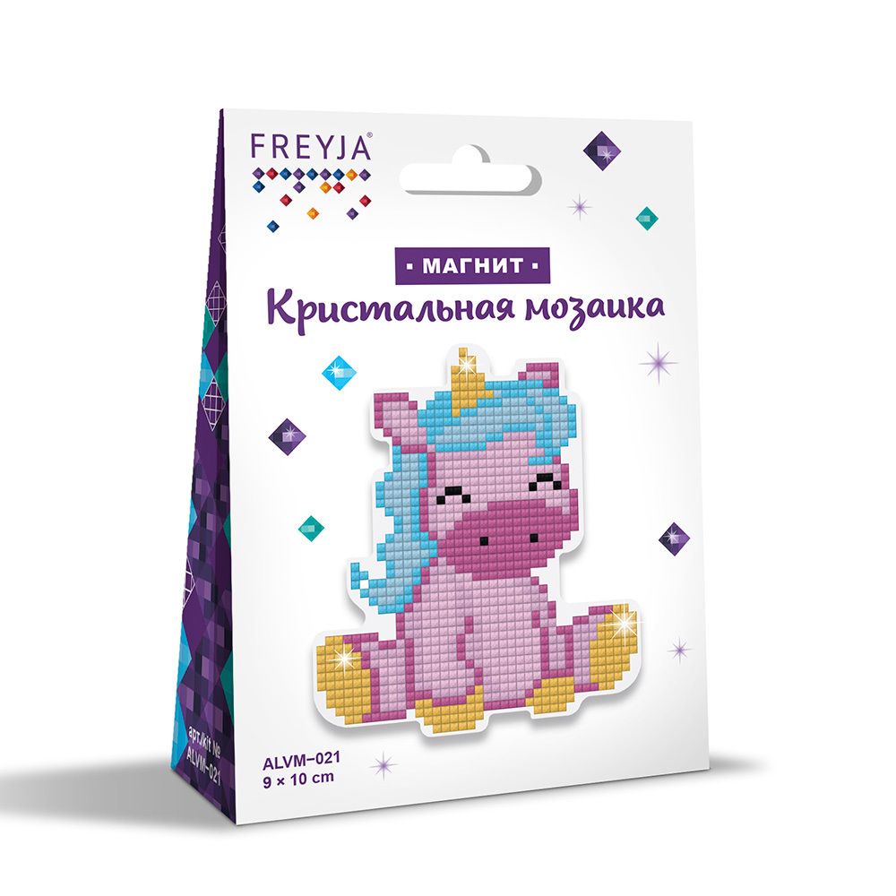 Алмазная (кристальная) мозаика Фрея, магнит Очаровашка, 9х10 см