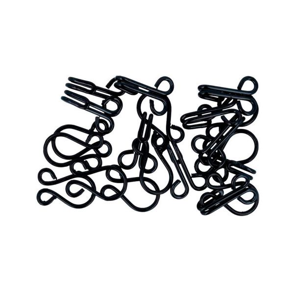 Крючки пришивные 15х8 мм, 12 шт, черный, KOH-I-NOOR 30 (6005 №1)