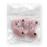 Нашивная декоративная кошка, 5х4см 2 штук (розовый), AR747