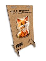 Пазл фигурный деревянный Веселый лисенок 154 элементов, Фрея PZLF-013