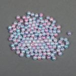 Бусины пластик (перламутр) ⌀6 мм, цв.микс, 500 г, Magic4Hobby