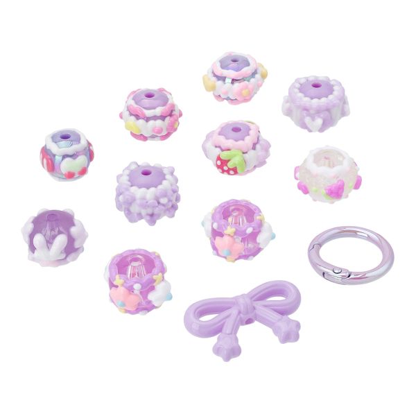 Бусины акриловые лэмпворк 16х20 мм, 12 шт, Astra&Craft (сиреневый)