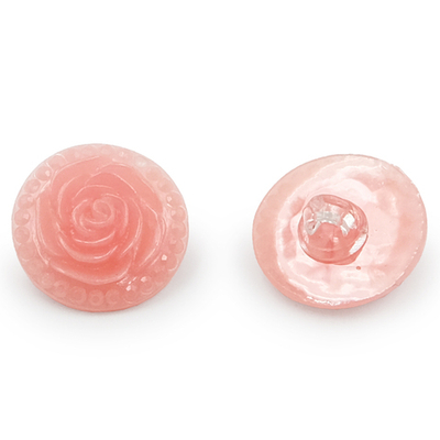 Пуговицы на ножке Розочки, 10 шт (8 св.розовый)