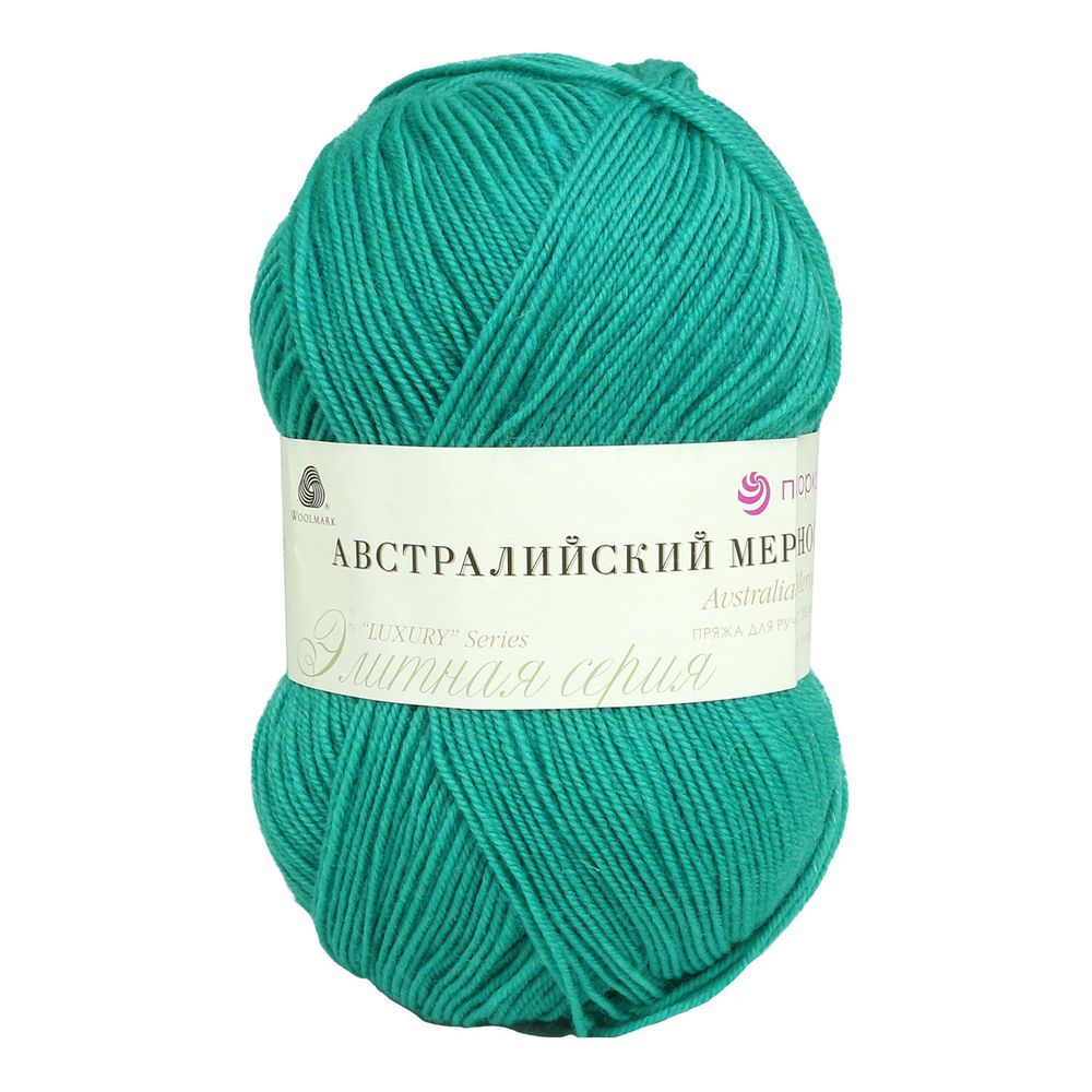 Пряжа Пехорка Австралийский меринос / уп.5 мот. по 100 г, 400 м, 335 изумруд