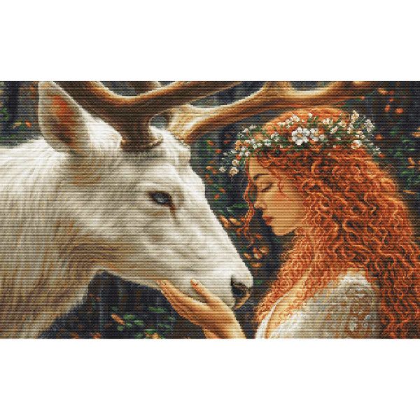 Набор для вышивания нитками Luca-S, Нежный дух леса 52х32см