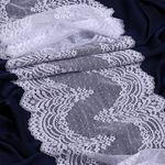 Кружево бельевое эластичное 230 мм / 10 м, 8036, цв.01 белый, Kruzhevo