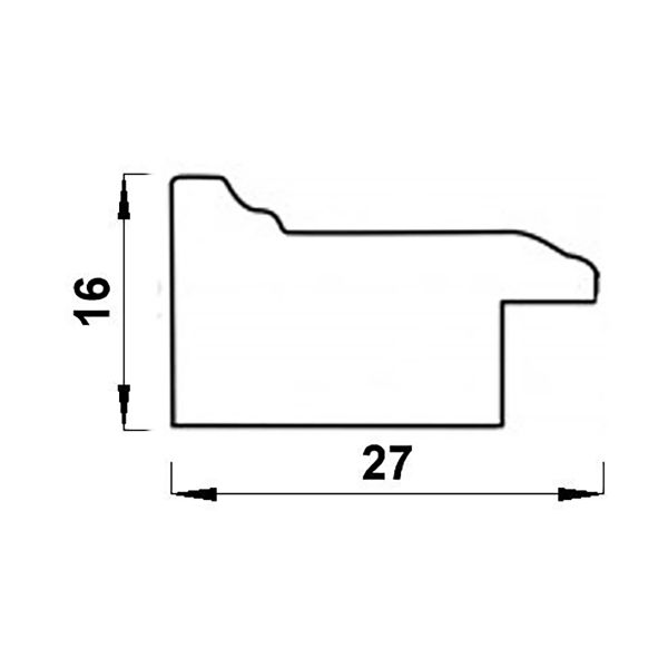 Рамка для картины (фото) пластик с оргстеклом 21х30 см, бежевый, Gamma ПРК-23