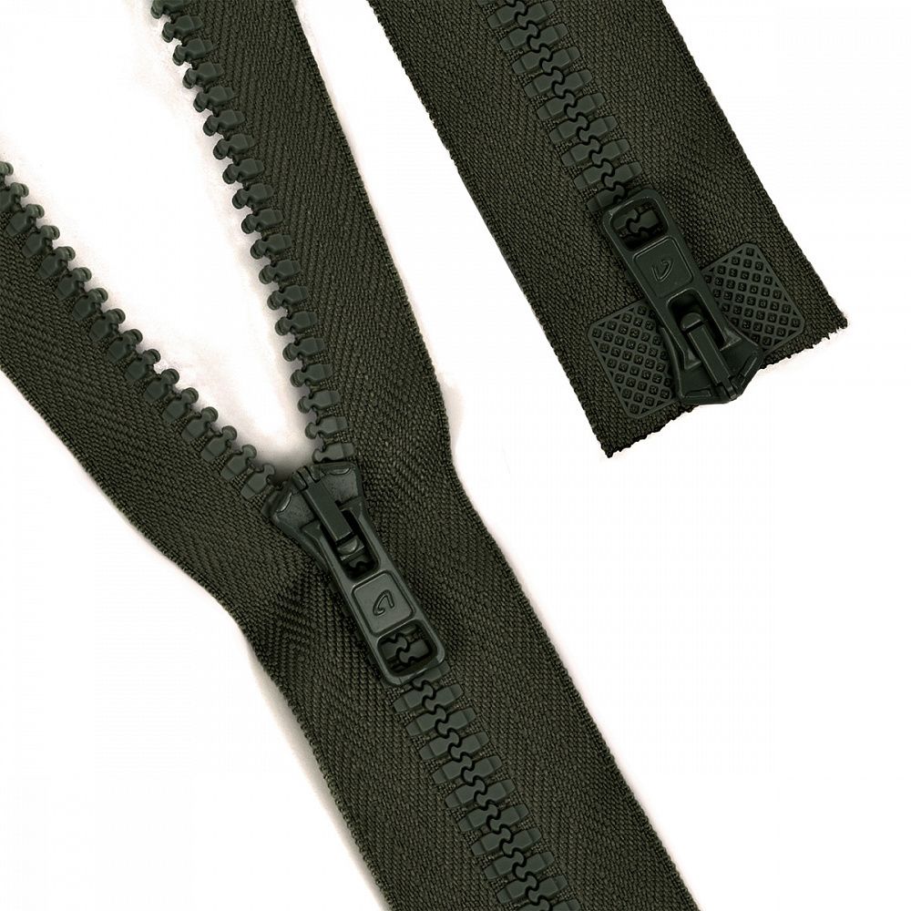 Молния трактор Arta Т5 (5 мм) 2 зам., разъем., 80 см, Arta.2077 Т5(6) цв.175 т.хаки уп.25 шт