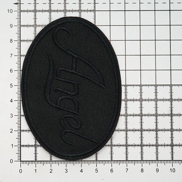 Термоаппликация круг ANGEL black 93х67мм (Black (черный)), 2 шт, LA559