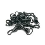 Карабин металл 10.0 мм (33х14 мм), черный глянец, 10 шт