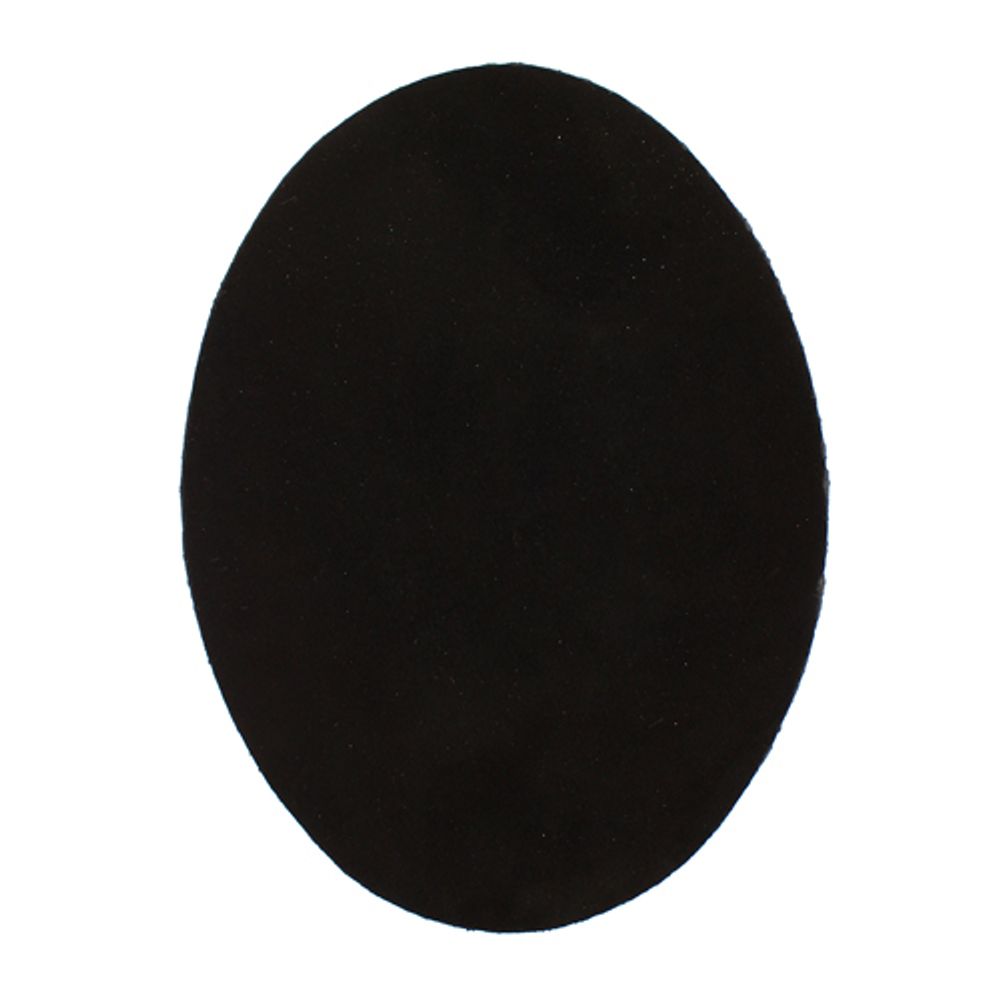 Заплатка термоклеевая, замша, овал большой 12,2х15см, 2 шт в уп, 100% кожа, 30 черный
