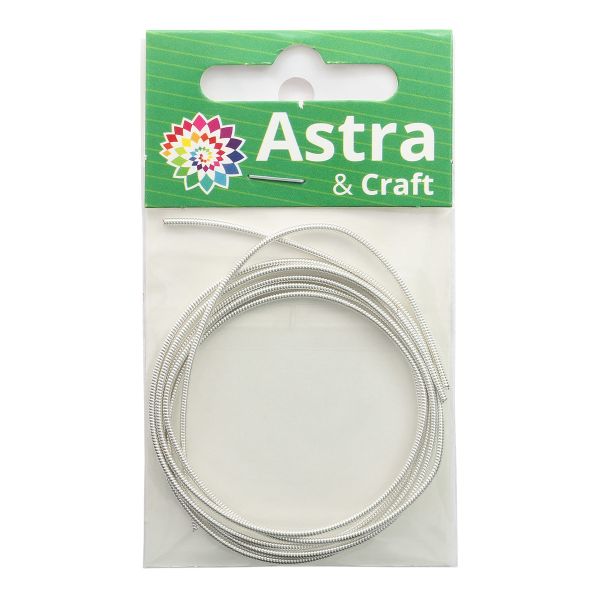 Канитель жесткая Серебро 1,2 мм, 5±0,1г