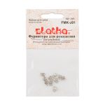 Зажим для узла 4 мм, 50 шт (5х10 шт), 01 под серебро, Zlatka FMK-J01