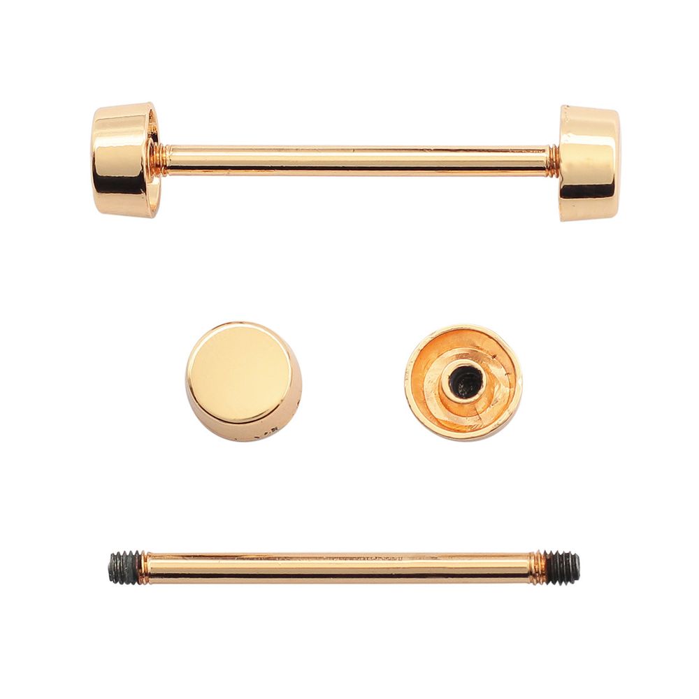 Шпилька для сумки металл L-30мм/10мм с таблеткой ⌀10мм, золото ГР, 66786, 10 шт