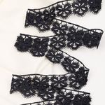 Кружево гипюр (плетёное) 30 мм, диз. 128, цв.7 т.синий, уп. 9 м, Kruzhevo