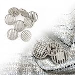 Пуговицы на ножке металлические 24L=15мм, С-MP37 цв.серебро, 10 шт