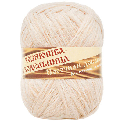 Пряжа Носочная добавка / уп.10 мот. по 50 г, 200±20 м, белый меланж