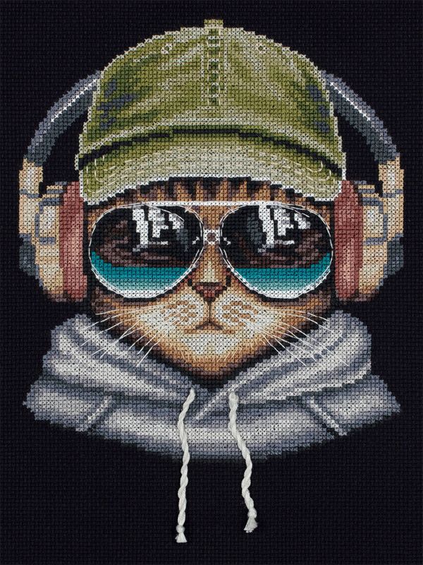 Набор для вышивания нитками Panna, Меломан Стенли, 22.5х18 см