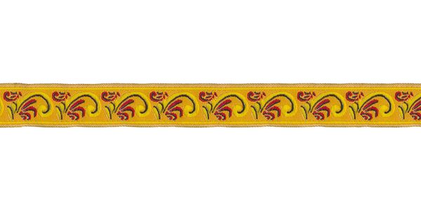 Лента (тесьма) жаккардовая 16.0 мм / 10±0.5 метров, желтый, Gamma DBTRJ-83