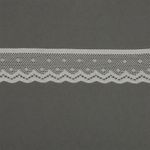 Кружево эластичное (стрейч) 25 мм, 8028, цв.F102 молочный уп.50м, Kruzhevo