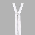 Молния металл джинсовая Т5 (5 мм) 1 зам., н/раз., 18 см, белый, 39142/18-Н, 10 шт