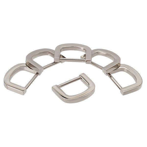 Полукольцо литое металл 15мм (23х17мм), никель, MB2326, 6 шт