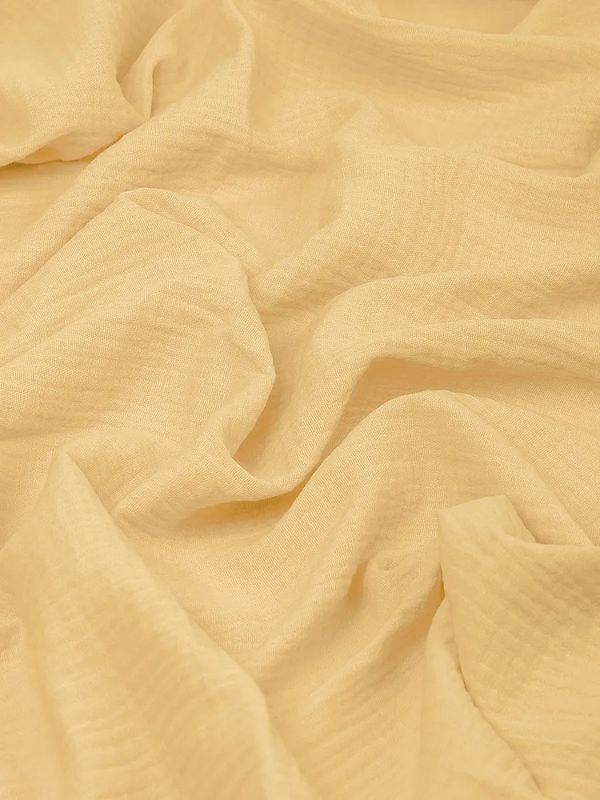 Муслин 125 г/м², 130 см / 2 метра, TBY.Mus.24723.36.2, цв.36 желтый