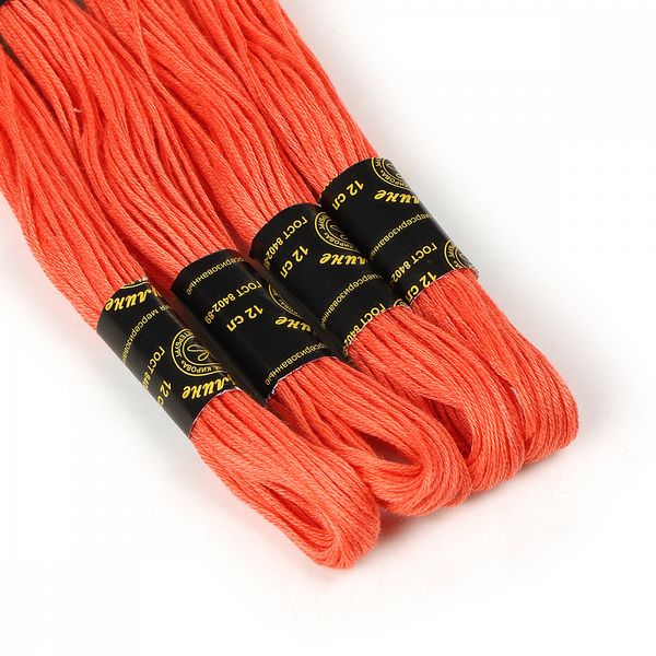 Мулине ПНК им.Кирова цв.0806 т.коралловый, 24 мотка по 8 метров