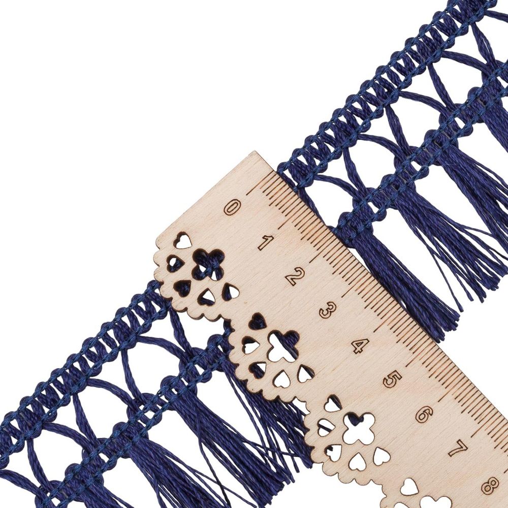 Бахрома отделочная 50.0 мм / 25 метров, 919 темно-синий, 0390-0040, T-04