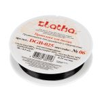 Проволока для бисера ⌀0.25 мм, 50 метров 06 черный, Zlatka DGB-025